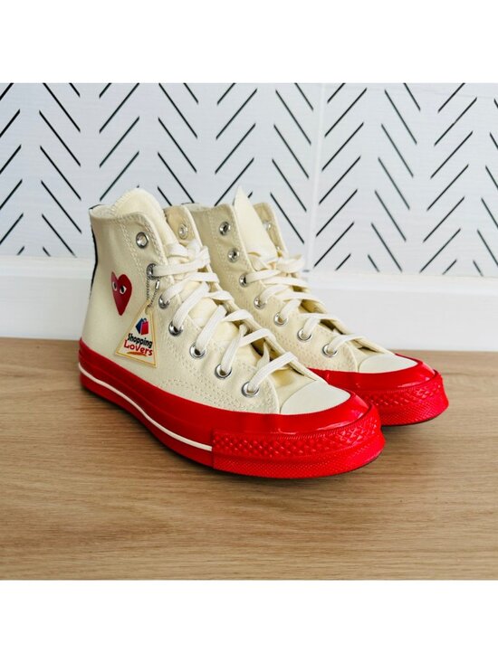 ❤️Converse Chuck 70 Hi Comme des Garcons PLAY 9 Mens Shoes Pristine Red A01794C main image 7